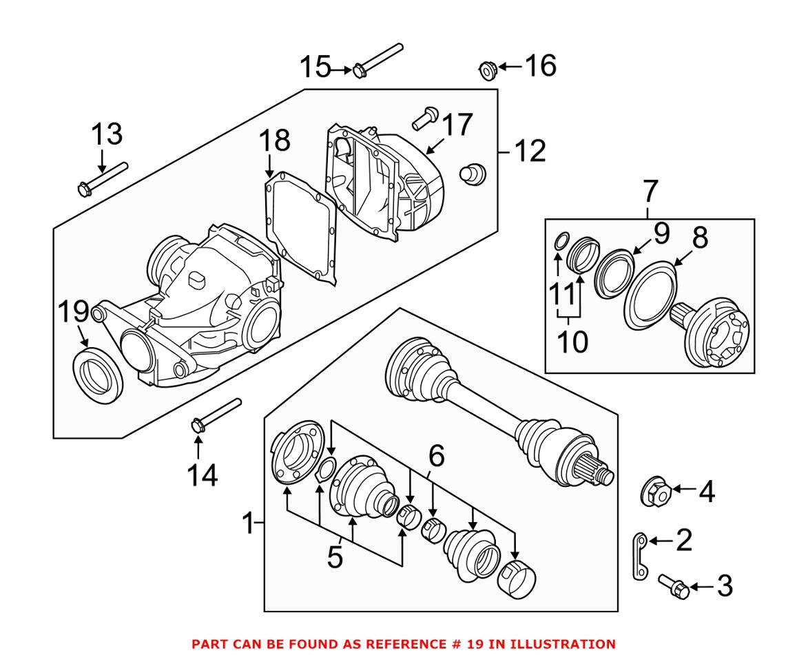 BMW Differential Pinion Seal 31507609535